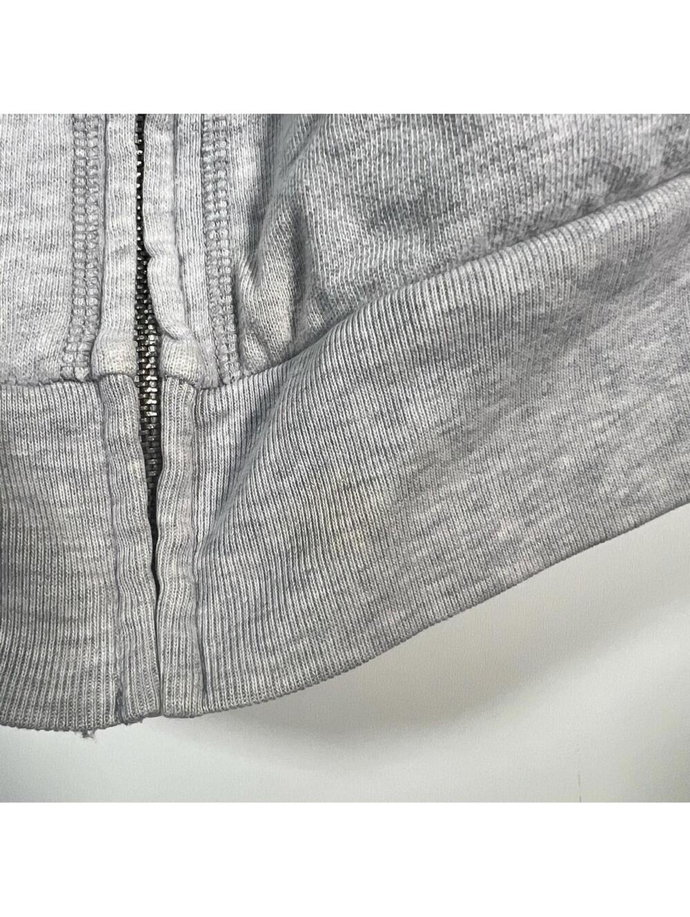 PINK Victoria's Secret Fitted Gray Zippered Hoodie - Picture 2 of 9
